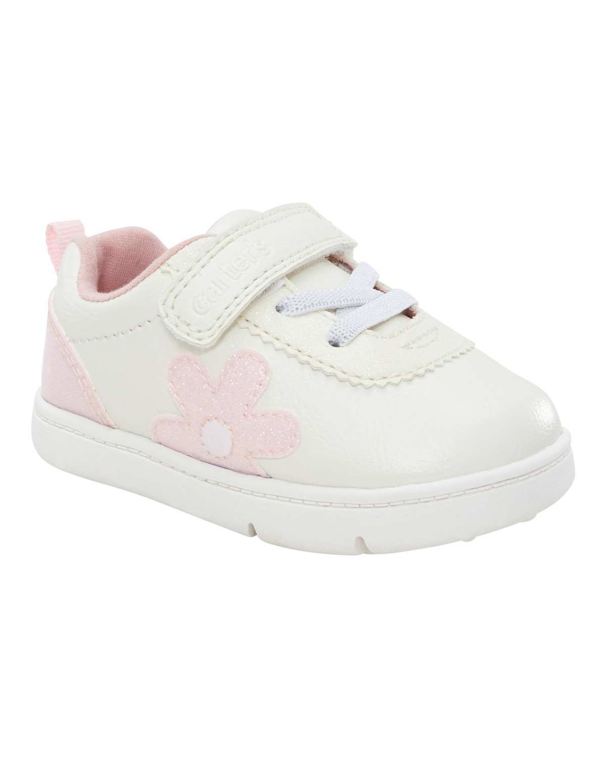 Every Step® First Walker  Flower Casual Sneakers - White | Carter's Inc