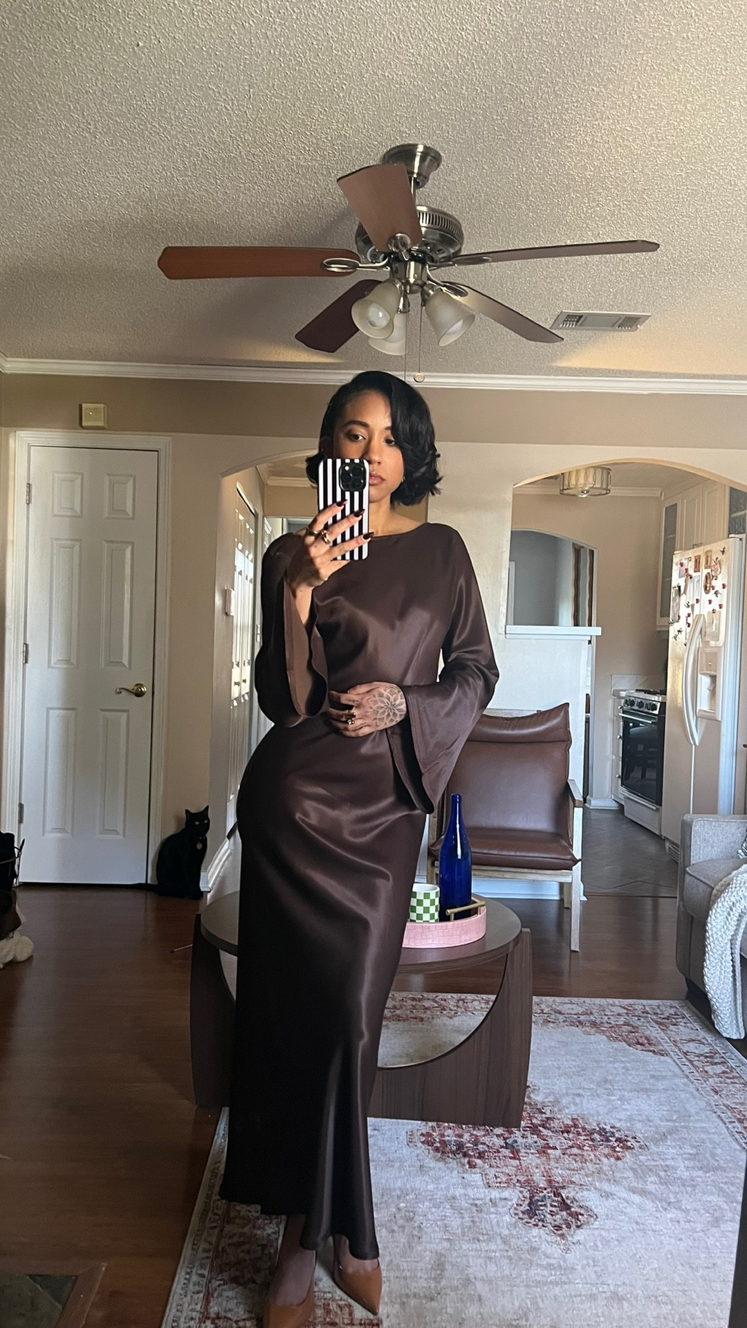 Wedding guest dress for the cooler months 🤎

#LTKootd #LTKWedding #LTKSeasonal