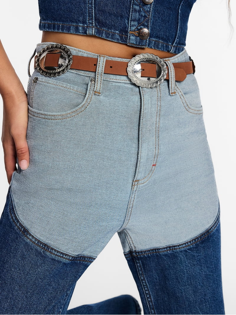 Kacey Lee Women's Leather Belt with Decorative Conchos | Walmart (US)