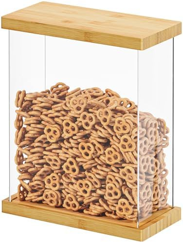 SpaceAid Bamboo Food Storage Container - Airtight Cereal Containers with Lids, Kitchen Cereal Can... | Amazon (US)