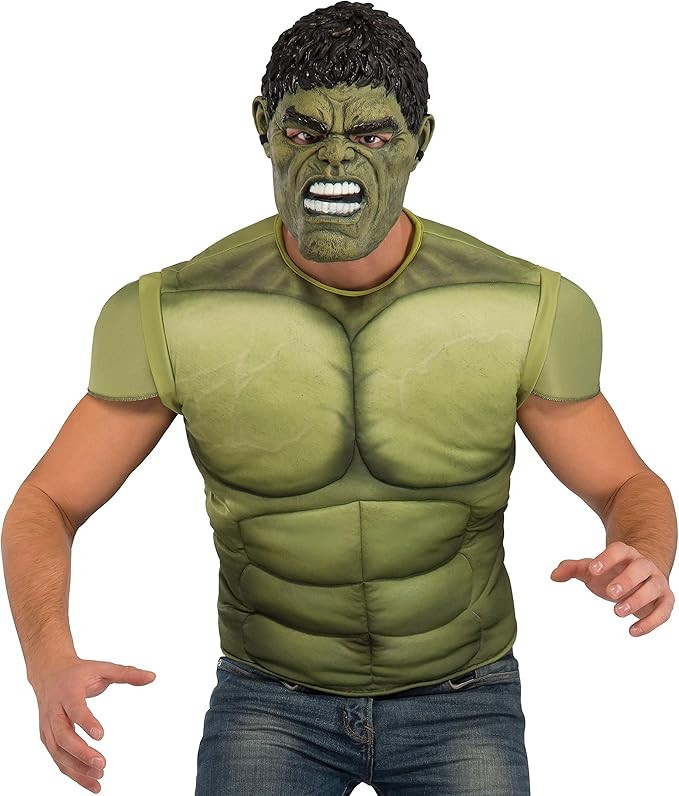 Rubie's Costume Co Men's Avengers 2 Age of Ultron Hulk Muscle Chest Costume and Mask | Amazon (US)