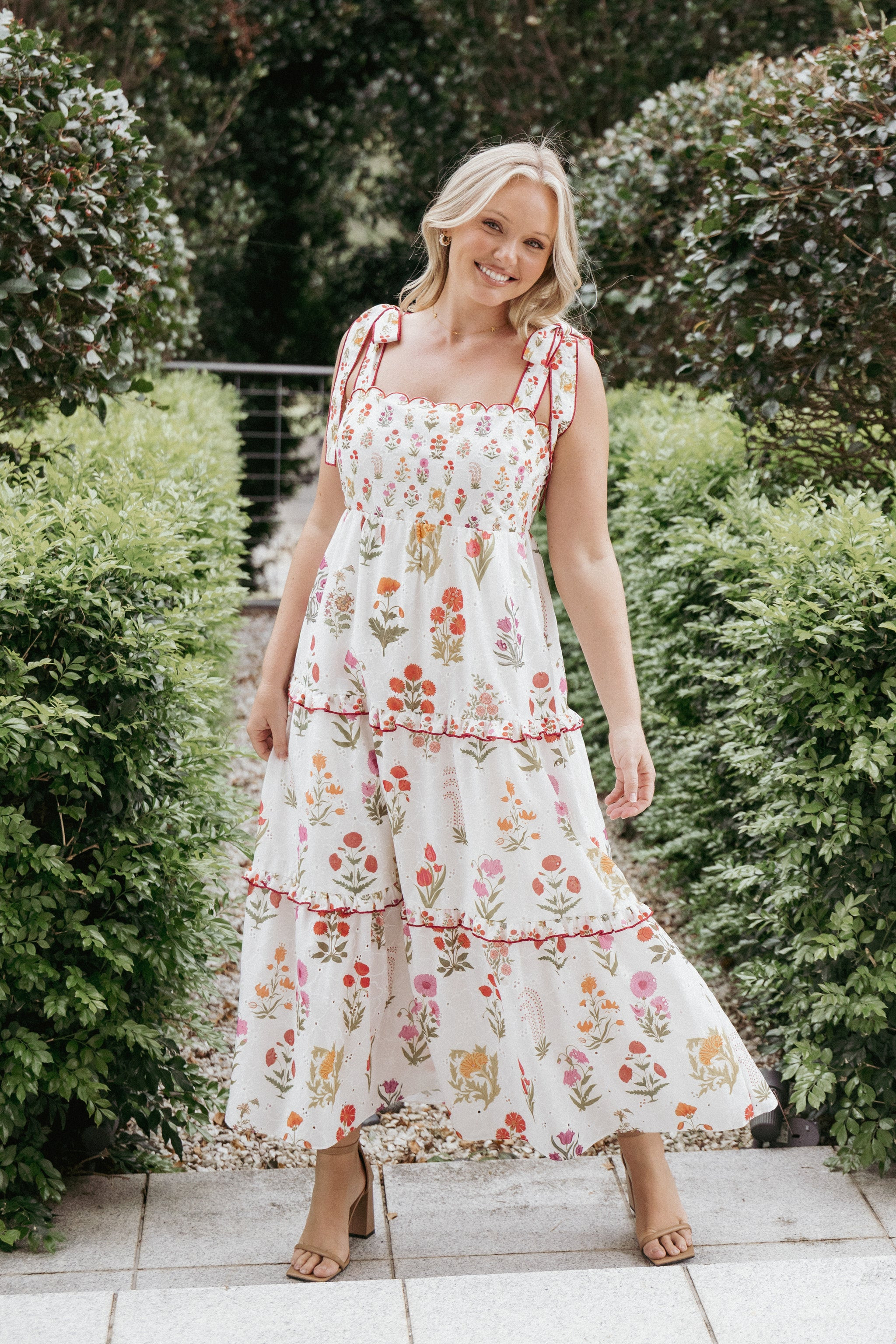 Aurelia Maxi Dress - White Floral | Petal & Pup (US)