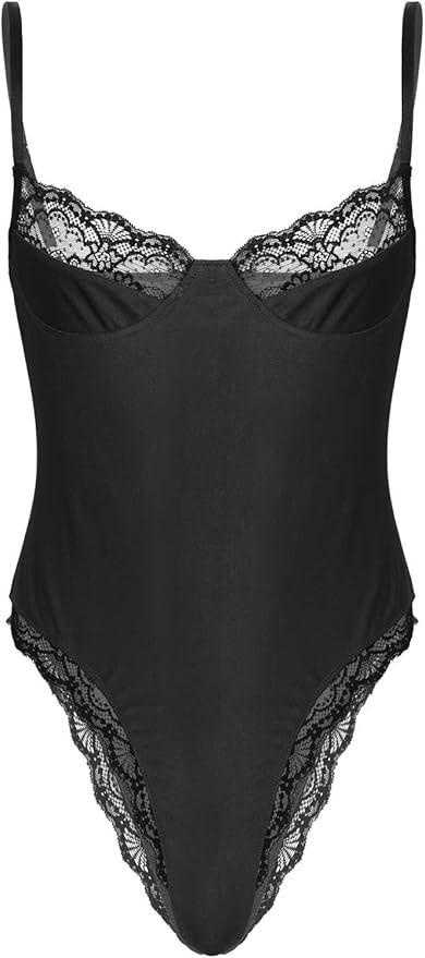 Moily Men's One-Piece Mankini Bodysuit High Cut Thongs Leotard Racer Bikini Swimsuit | Amazon (US)