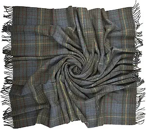 Prince of Scots Highland Tartan Tweed 100% Pure New Wool Fluffy Throw ~ Antique Hunting Stewart ~ | Amazon (US)