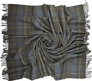 Prince of Scots Highland Tartan Tweed 100% Pure New Wool Fluffy Throw ~ Antique Hunting Stewart ~ | Amazon (US)