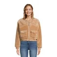 No Boundaries Women's Juniors Bomber Jacket with Cargo Pockets, Sizes XS-3XL | Walmart (US)
