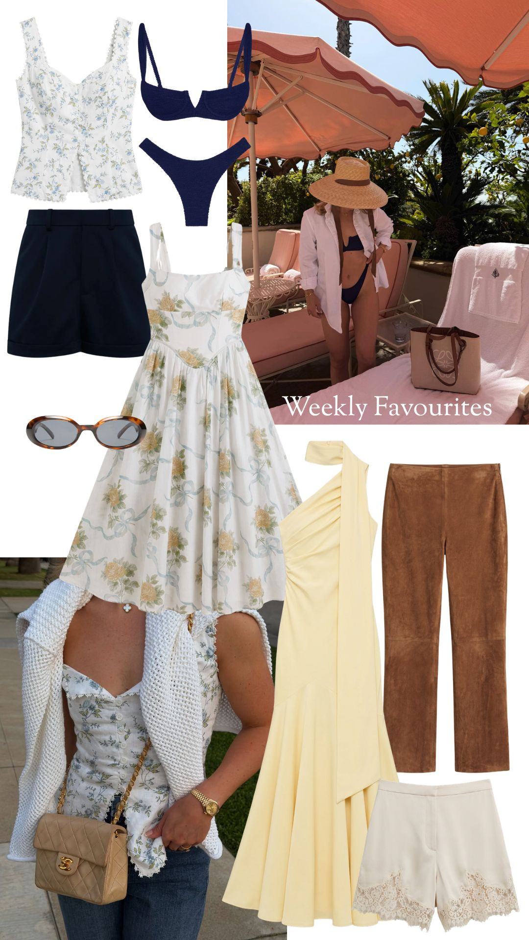 Weekly Favourites Edit

Summer Style, Floral Corset Top, Navy Bikini Set, Holiday Outfit Ideas, Beach Day Look, Yellow One Shoulder Dress, Suede Brown Trousers, Neutral Lace Shorts, European Summer Style, Wedding Guest Dress, Occasion Dress, Occasionwear 

 #LTKuk #LTKspring #LTKsummer