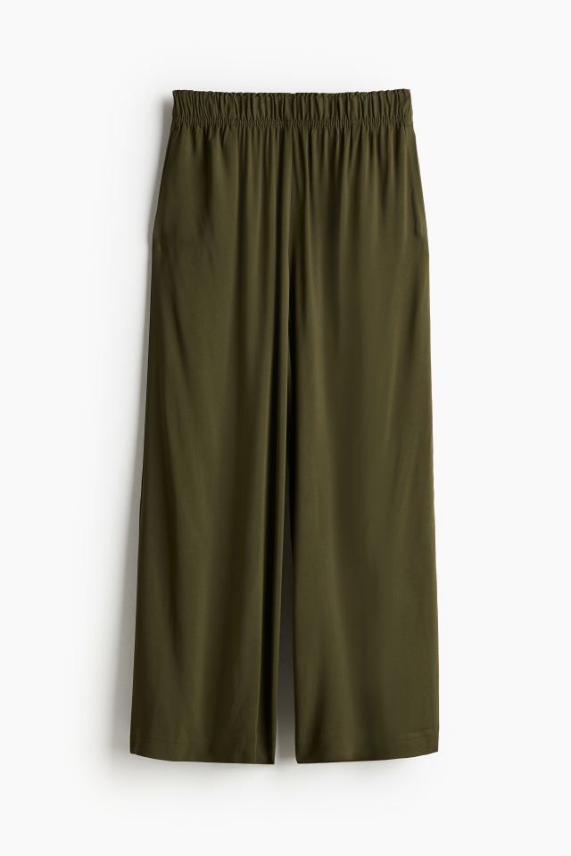 Crop Pull-on Pants - High waist - Ankle-length - Rust red - Ladies | H&M US | H&M (US + CA)