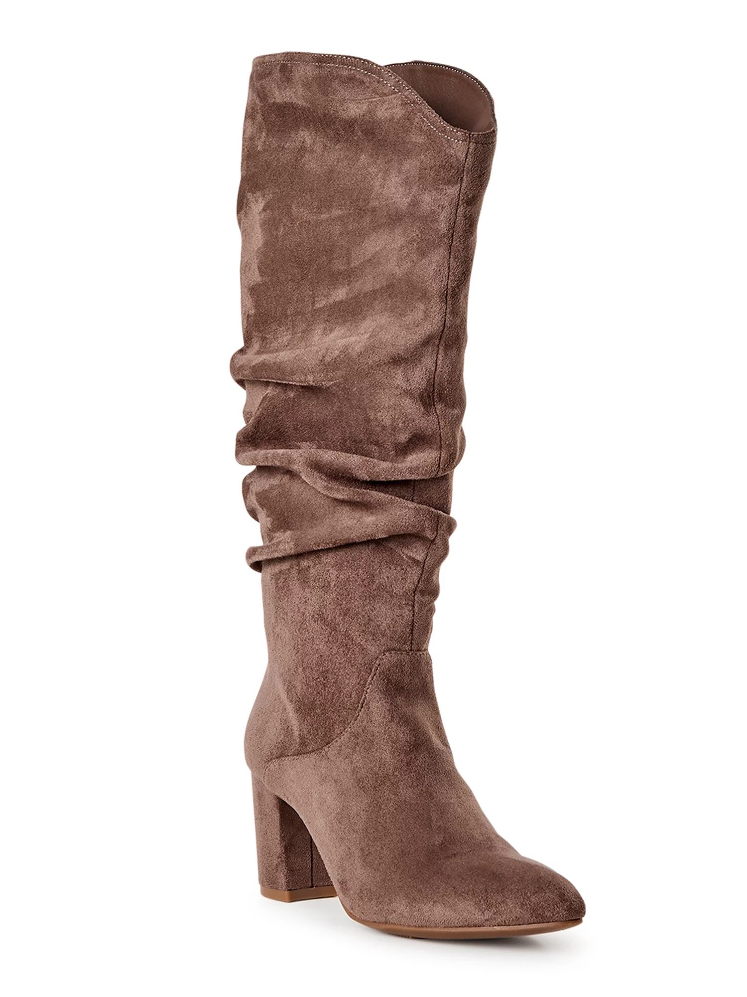 Time and Tru Women's Tall Slouch Boots - Walmart.com | Walmart (US)