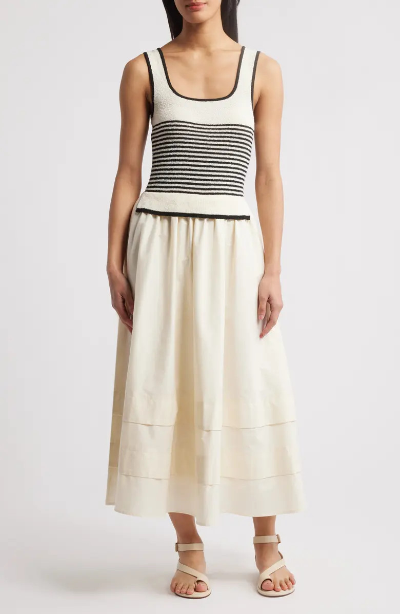 MOON RIVER Sleeveless Stripe Maxi Sundress | Nordstrom | Nordstrom
