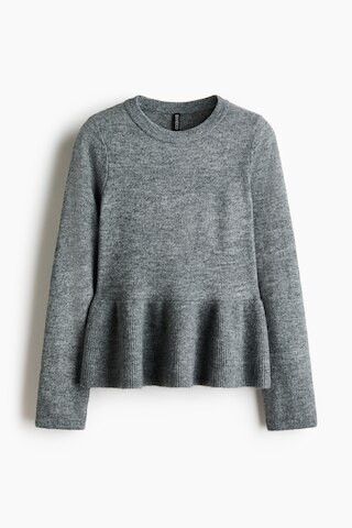 H & M - Peplum Sweater - Gray | H&M (US + CA)