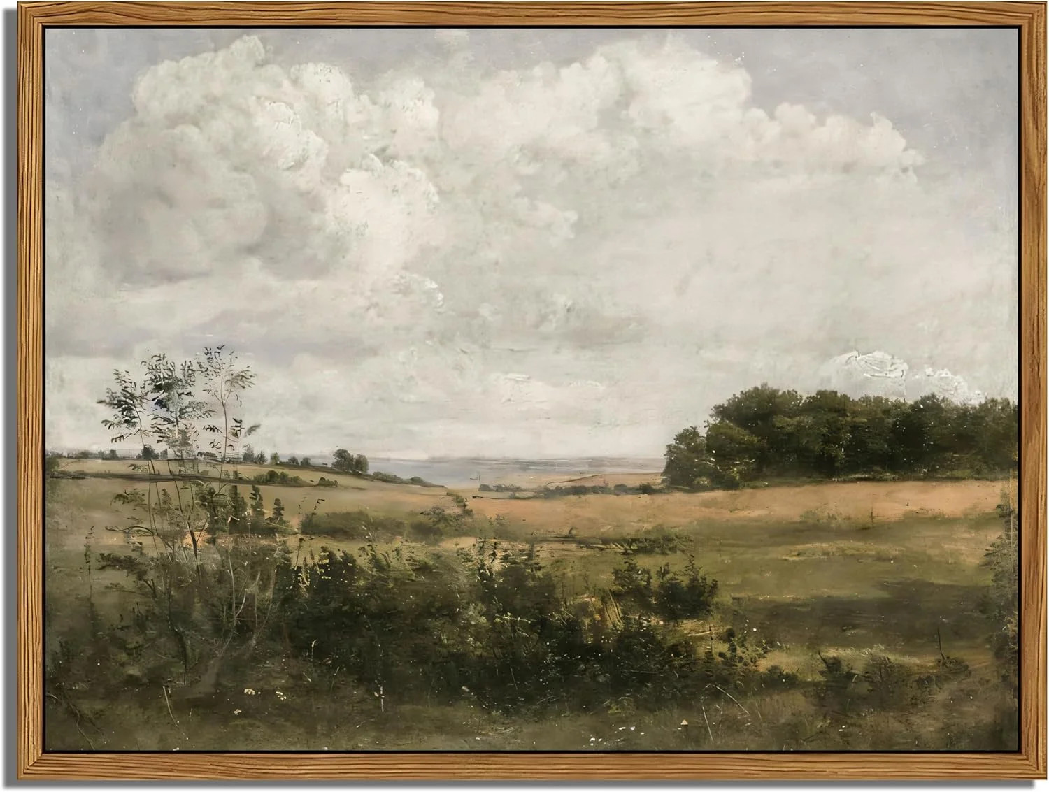 Floating Framed Vintage Canvas Wall Art - Wilderness Landscape Wall Decor, Elegant Natural Farmho... | Walmart (US)