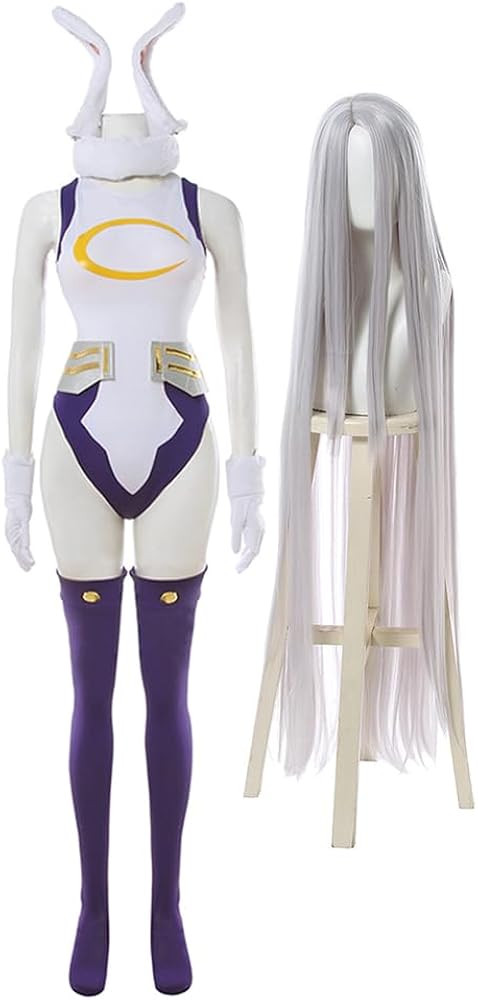 Miruko Cosplay Costume MHA Cosplay Jumpsuit Rabbit Hero Mirko Costume Bodysuit Suit with Miruko W... | Amazon (US)