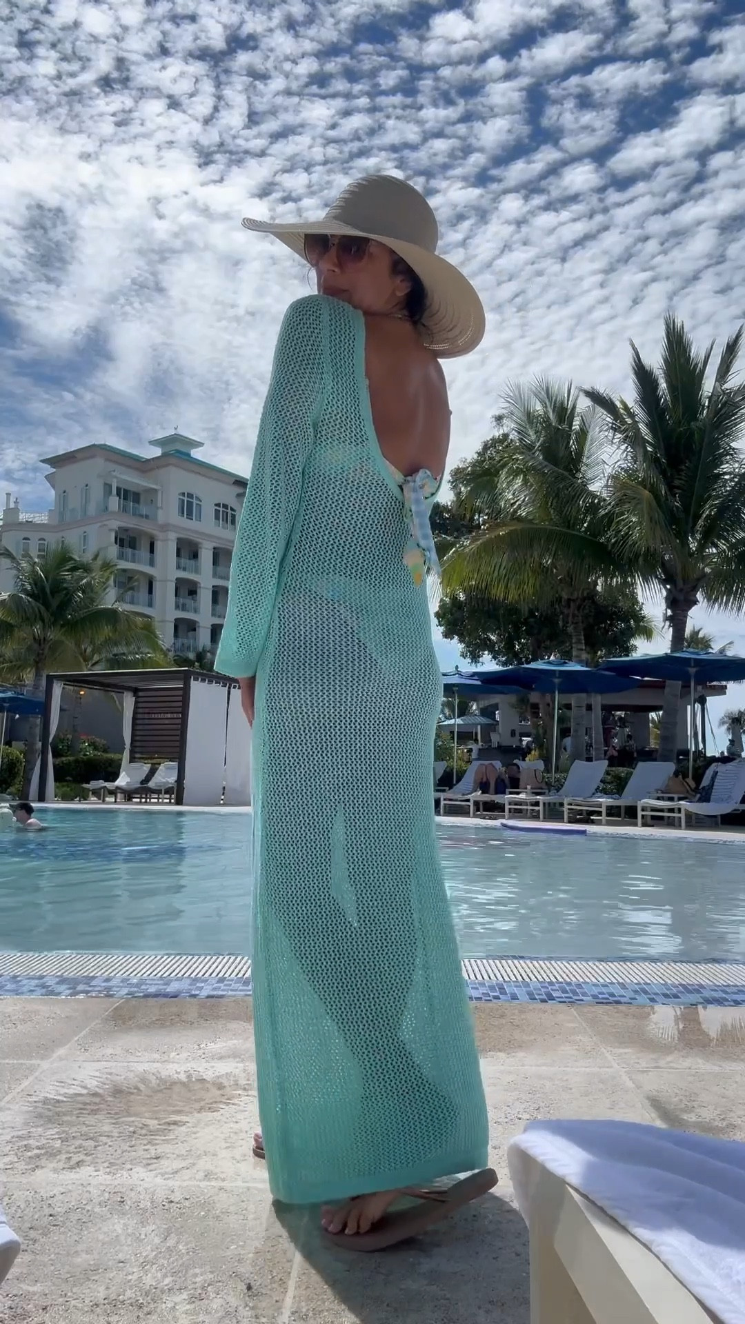 Obsessed with this swimsuit coverup!! Wearing a size small. Fun color and love the back! 

#LTKFindsUnder50 #LTKSwim #LTKSeasonal