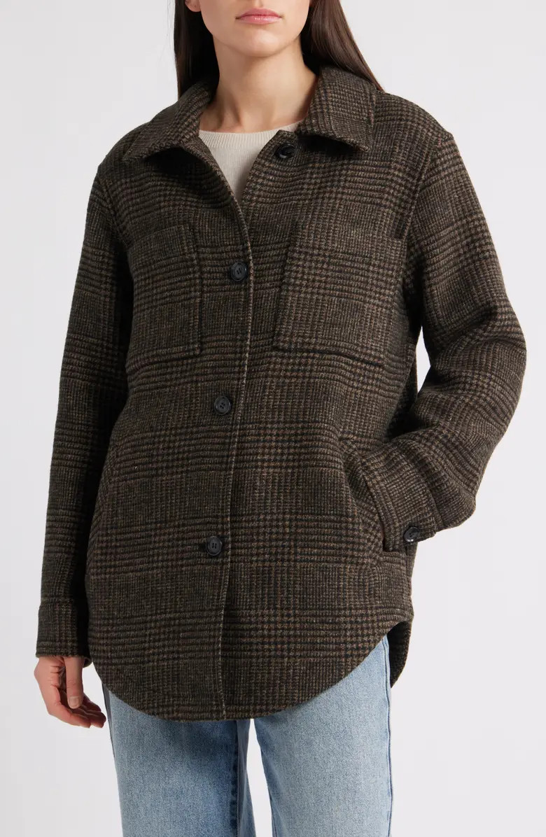 Sam Edelman Plaid Shirt Jacket | Nordstrom | Nordstrom