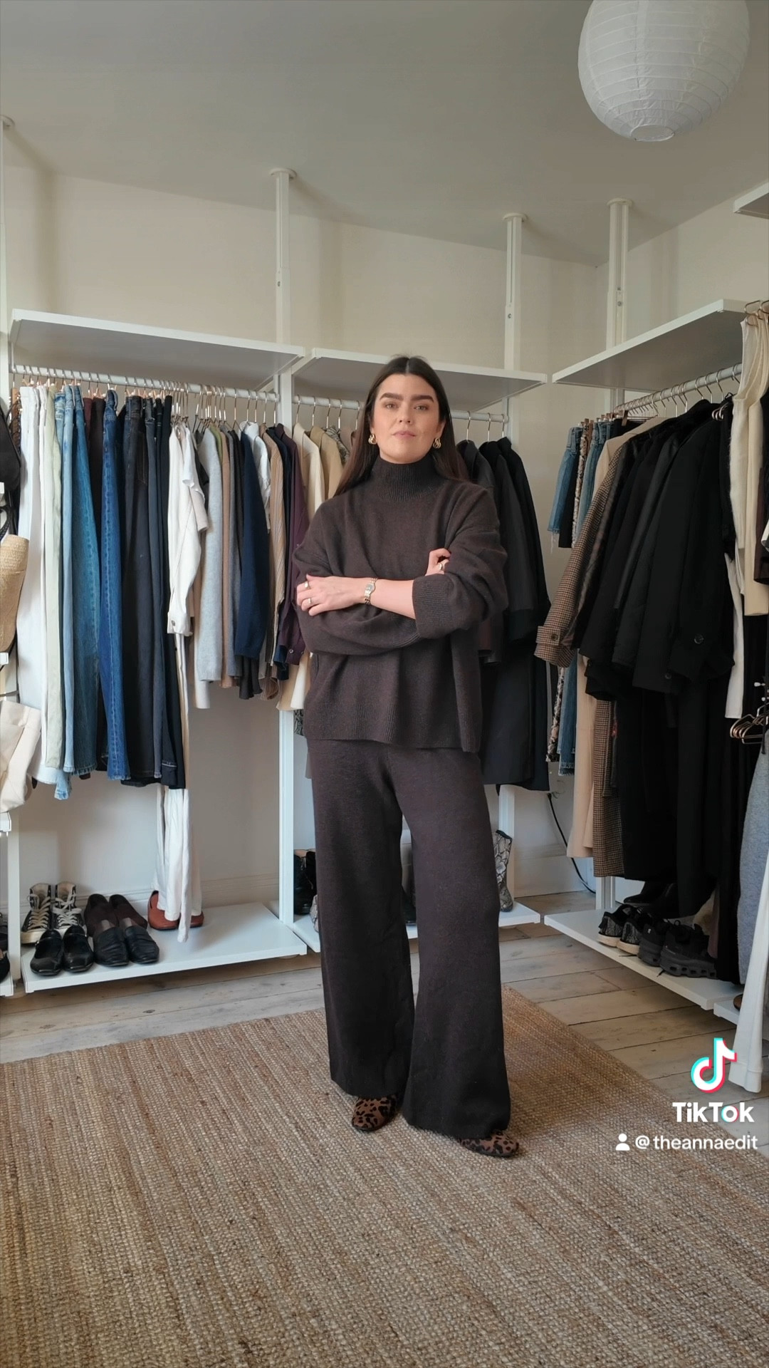 How I take a matching set from a working-from-home vibe, to heading out the house: 
- Add a structured shoe 
- Layer it with a long trench 
- A small bag adds some polish 

#OOTD #WorkingFromHomeOutfit #WhatIWoreToday