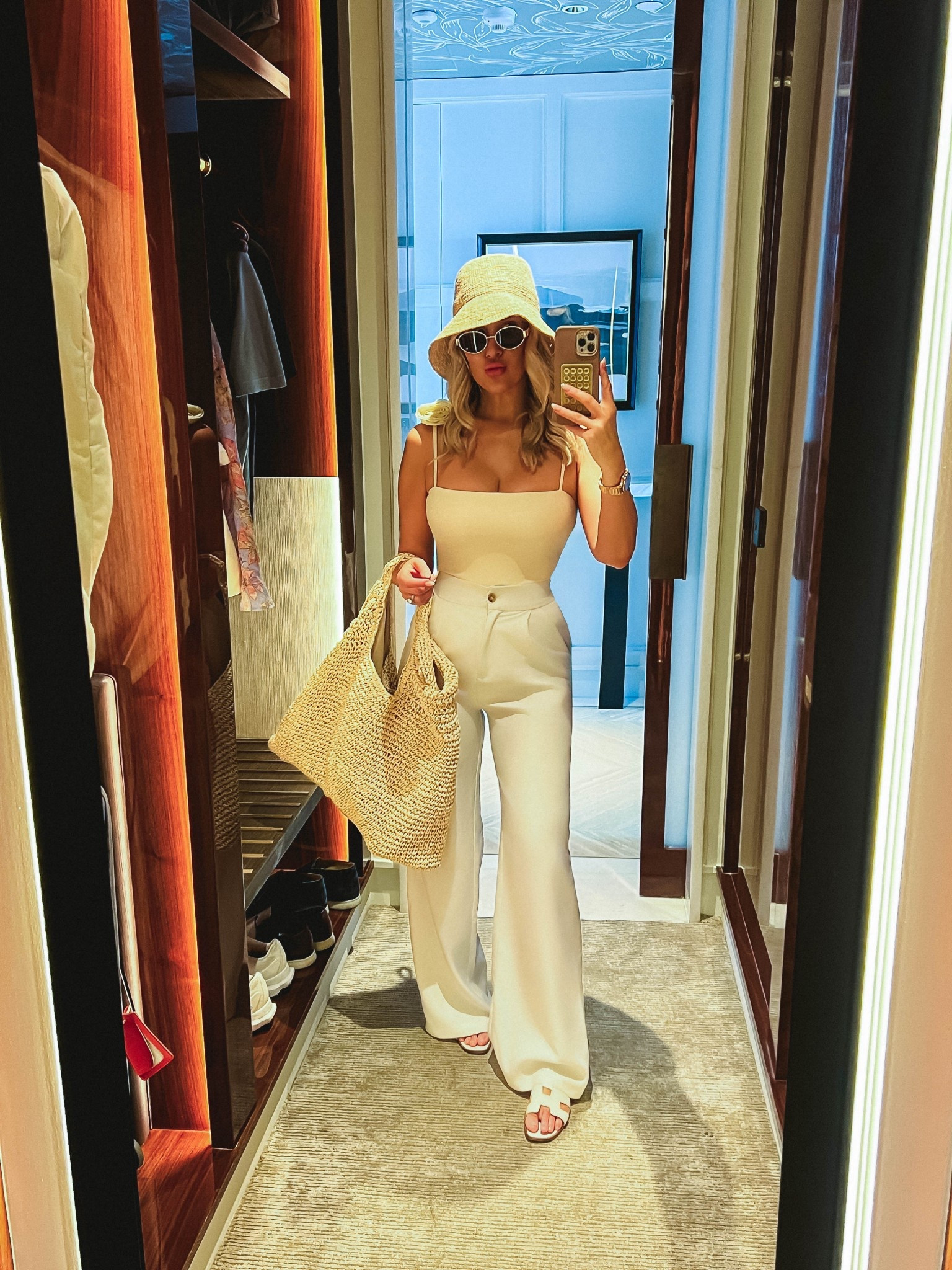 Neutral travel outfit 🤍
Monochrome linen, raffia textures, and gold details — my go-to for chic summer days in the city or resort.
Everything is linked: bodysuit, pants, sandals, bag, and sunnies.

#LTKStyle #LTKTravel #LTKSummer #ResortStyle #NeutralOutfit #QuietLuxury

#LTKTravel #LTKSwim #LTKSeasonal