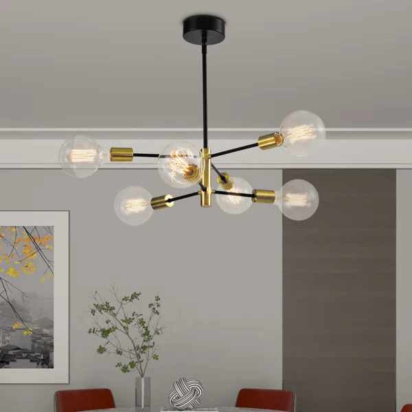 Rensselear 6 - Light Dimmable Modern Linear Chandelier | Wayfair North America