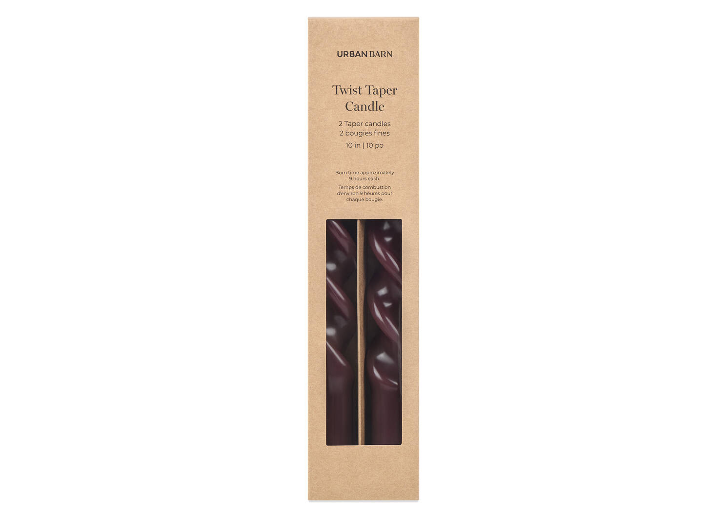 Twist Taper Candle Set Rust | Urban Barn