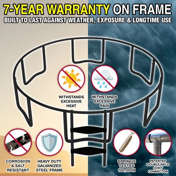 TruJump PRO MULTIPLAY Trampoline 12FT with Curved Pole Enclosure, SafeDunk Basketball System, LED... | Walmart (US)