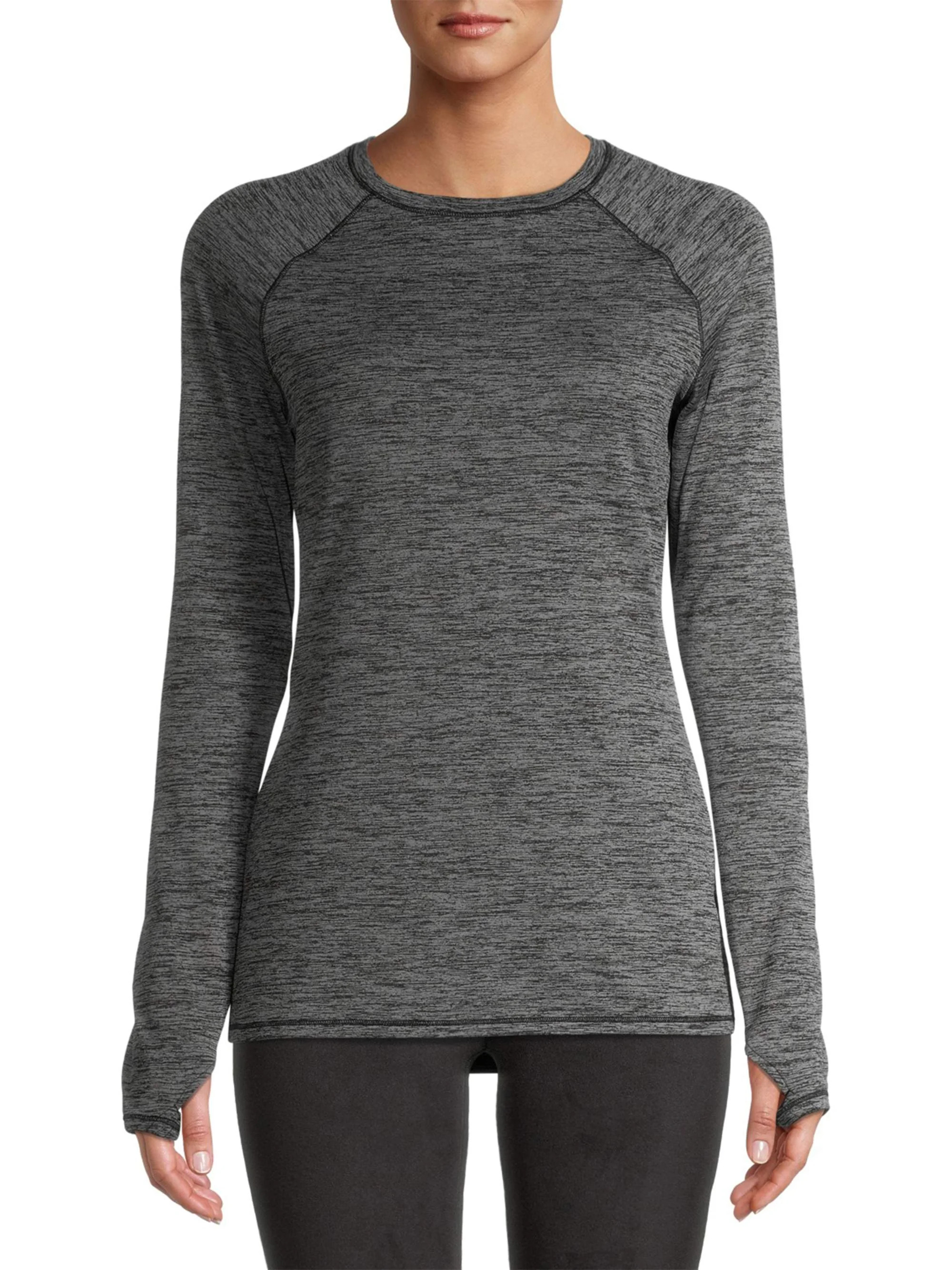 ClimateRight by Cuddl Duds Women's Plush Warmth Crew Neck Base Layer Top, Sizes XS to 4X | Walmart (US)
