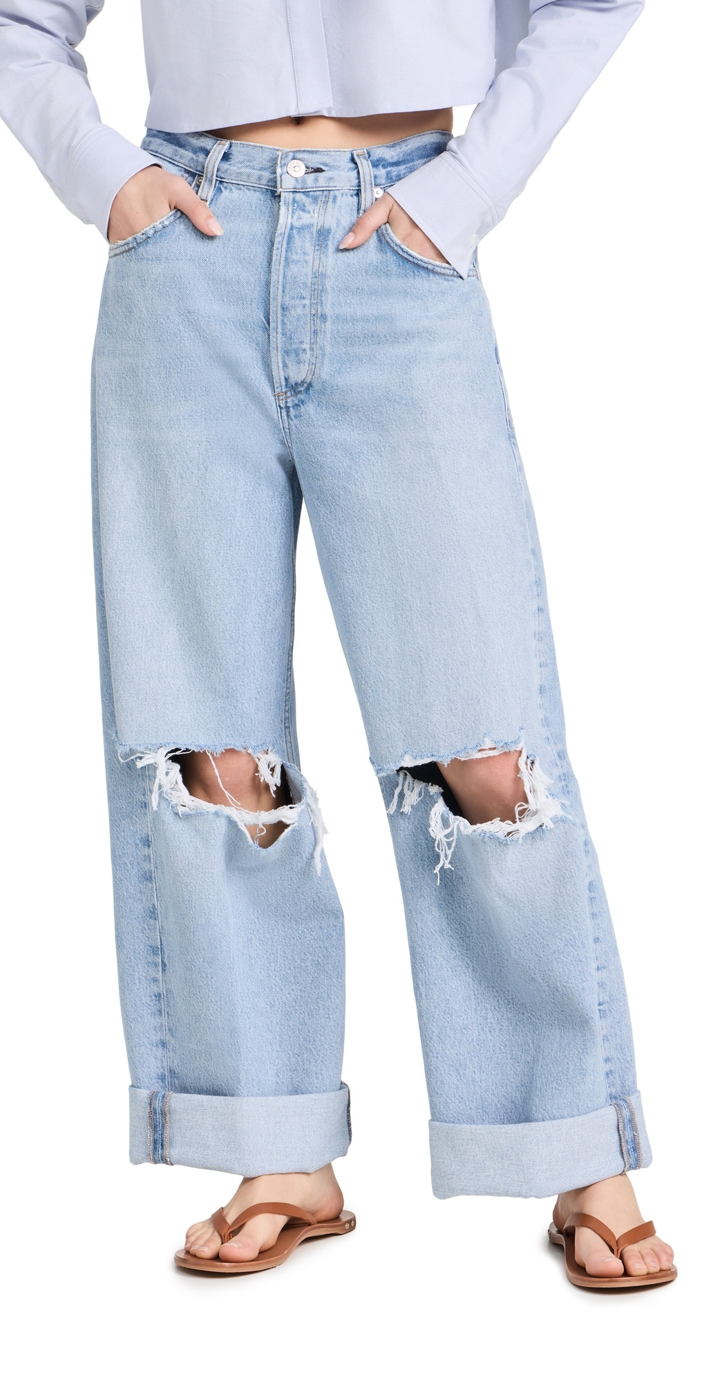 Citizens of Humanity Ayla Baggy Cuffed Crop Jeans Pagoda 24 | Shopbop