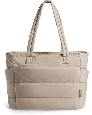 BAGSMART Tote Bag for Women, Lightweight Puffy Tote Bag with Compartments Shoulder Bag Handbag fo... | Amazon (US)
