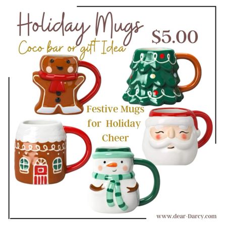 Deal🚨

Holiday mugs $5.00
How cute are these for the holidays!

Perfect for your hot coco bar!
Or just adding cheer to your morning coffee🎄🎁

These would also be cute gifts with a Starbucks gift card🎁☕️
And a pack of hot coco, candy cane and decorative marshmallows or cookie

Neighbor gift, Hostest gift idea 

#LTKGiftGuide #LTKhome #LTKfindsunder50