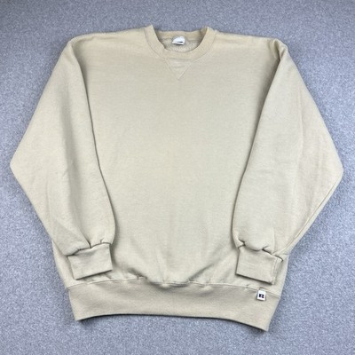 Vintage Russell Athletic Sweatshirt Men’s Large Beige Blank USA Pullover 90s | eBay US