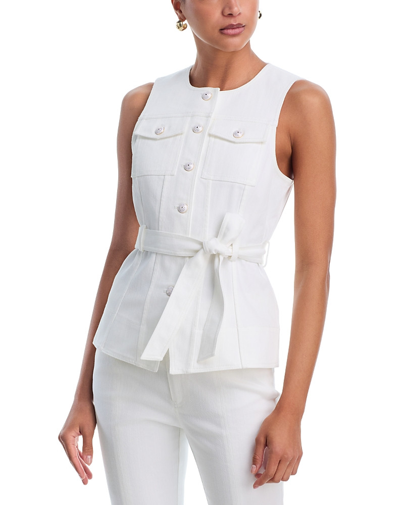 Cinq a Sept White Denim Reenee Vest | Bloomingdale's (US)