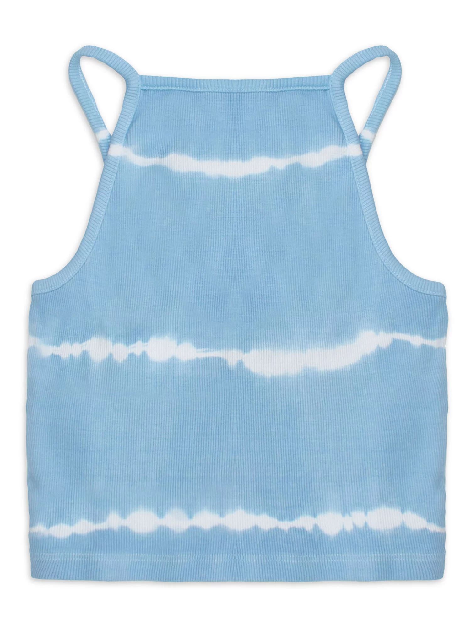 Silver Girls Tie Dye Cropped Tank Top, Sizes S-XL - Walmart.com | Walmart (US)