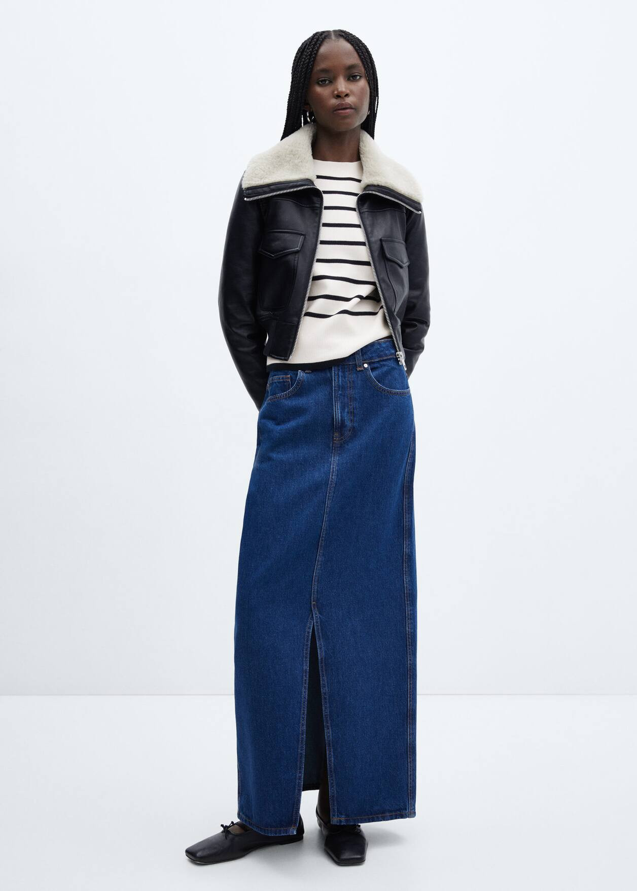 Oversized striped sweater -  Women | Mango USA | MANGO (US)