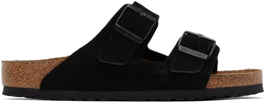 Black Arizona Soft Footbed Sandals | SSENSE