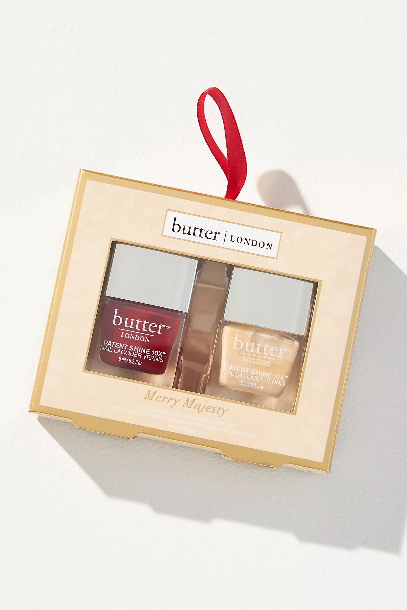 butter LONDON Merry Majesty 2-Piece Mini Patent Shine 10X Nail Lacquer Set | Anthropologie (US)