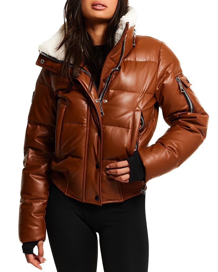 Allegra Faux Leather Puffer Coat | Bloomingdale's (US)