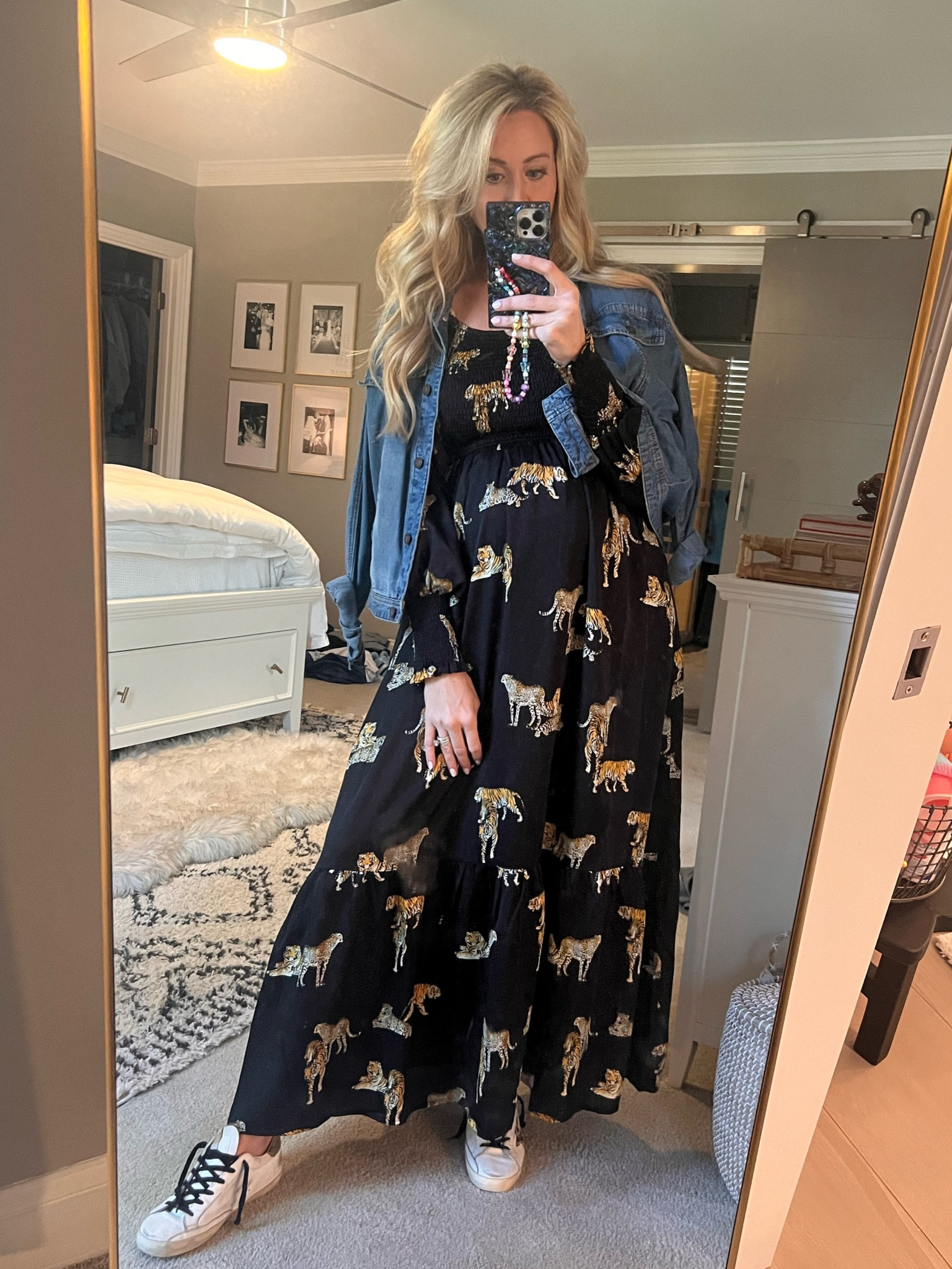 This print is so fun and not maternity, but easily can be worn with the bump! 🐅🐅🐅 

#bumpfriendly #vestique #30weekspregnant 

#LTKstyletip #LTKunder100 #LTKbump