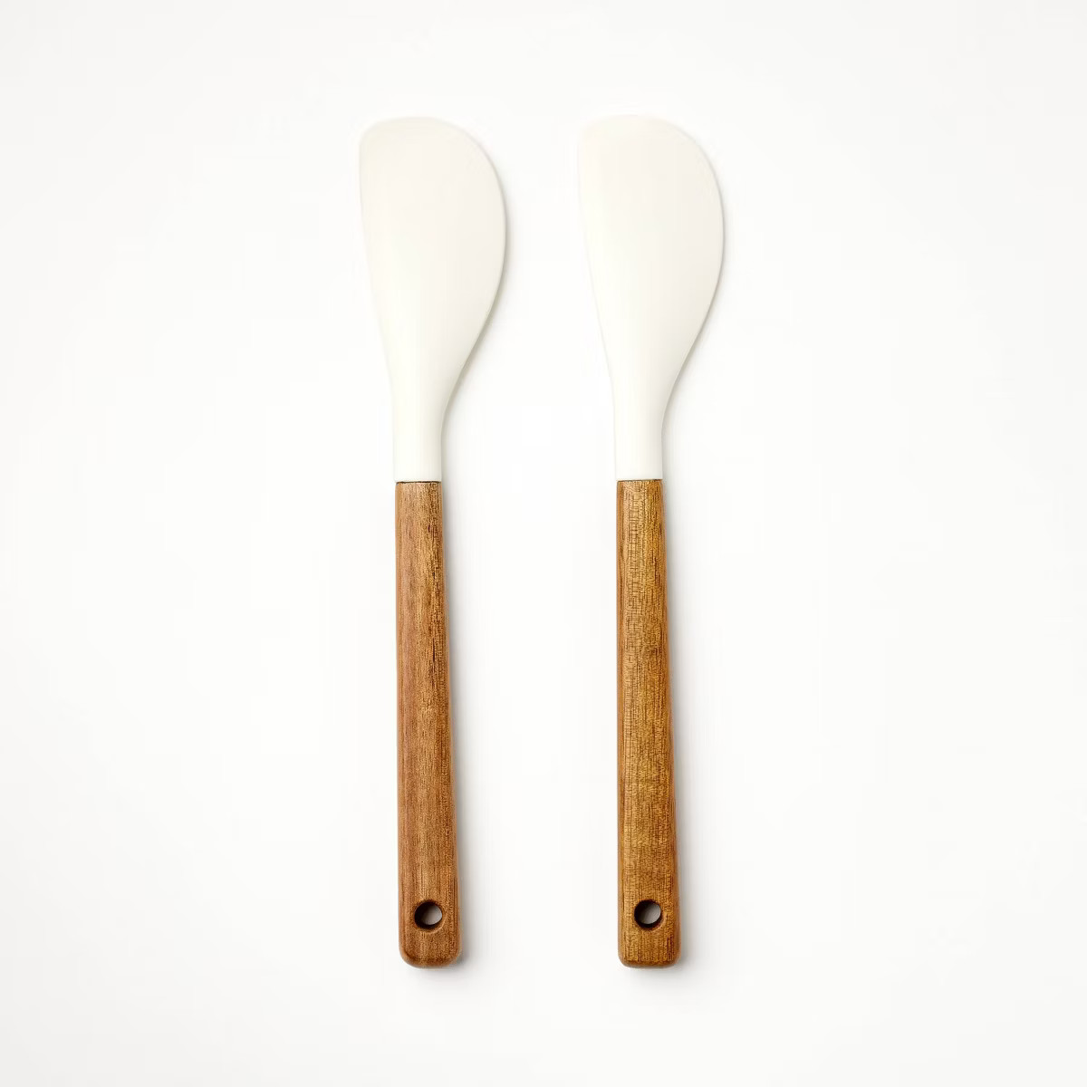 2pk Acacia Wood/Silicone Mini Spatula Set - Figmint™ | Target