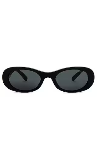 Oval Sunglasses in Black | Revolve Clothing (Global)