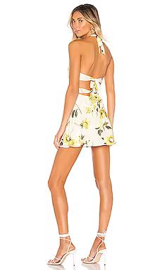 superdown Simone Tie Back Dress in White Floral from Revolve.com | Revolve Clothing (Global)