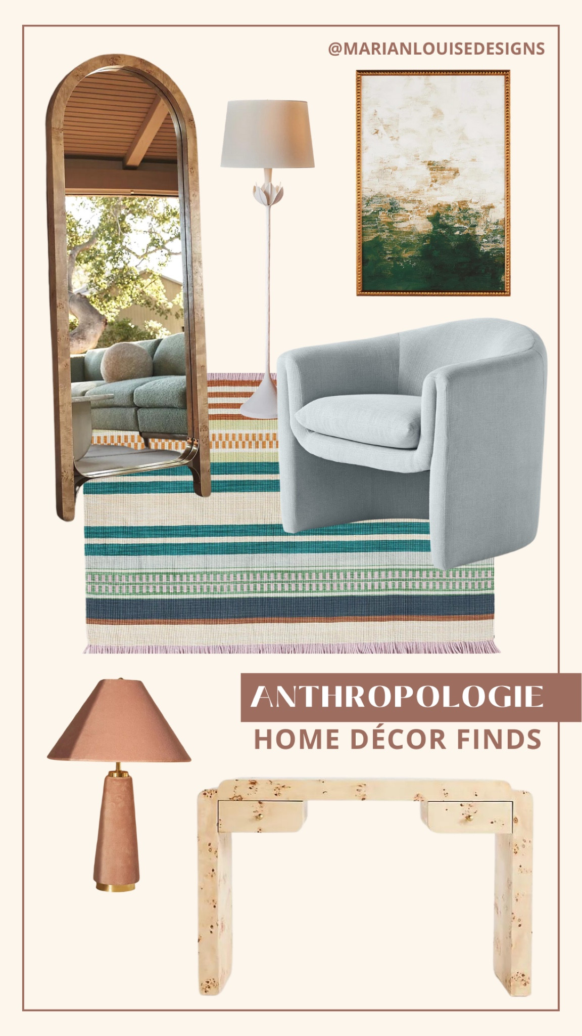 Anthropologie Home Décor Finds. Statement Lighting. Spring Art. Home Furniture. Living Room Décor. Floor-length Mirror. 🤍

#LTKhome #LTKFind #LTKSale