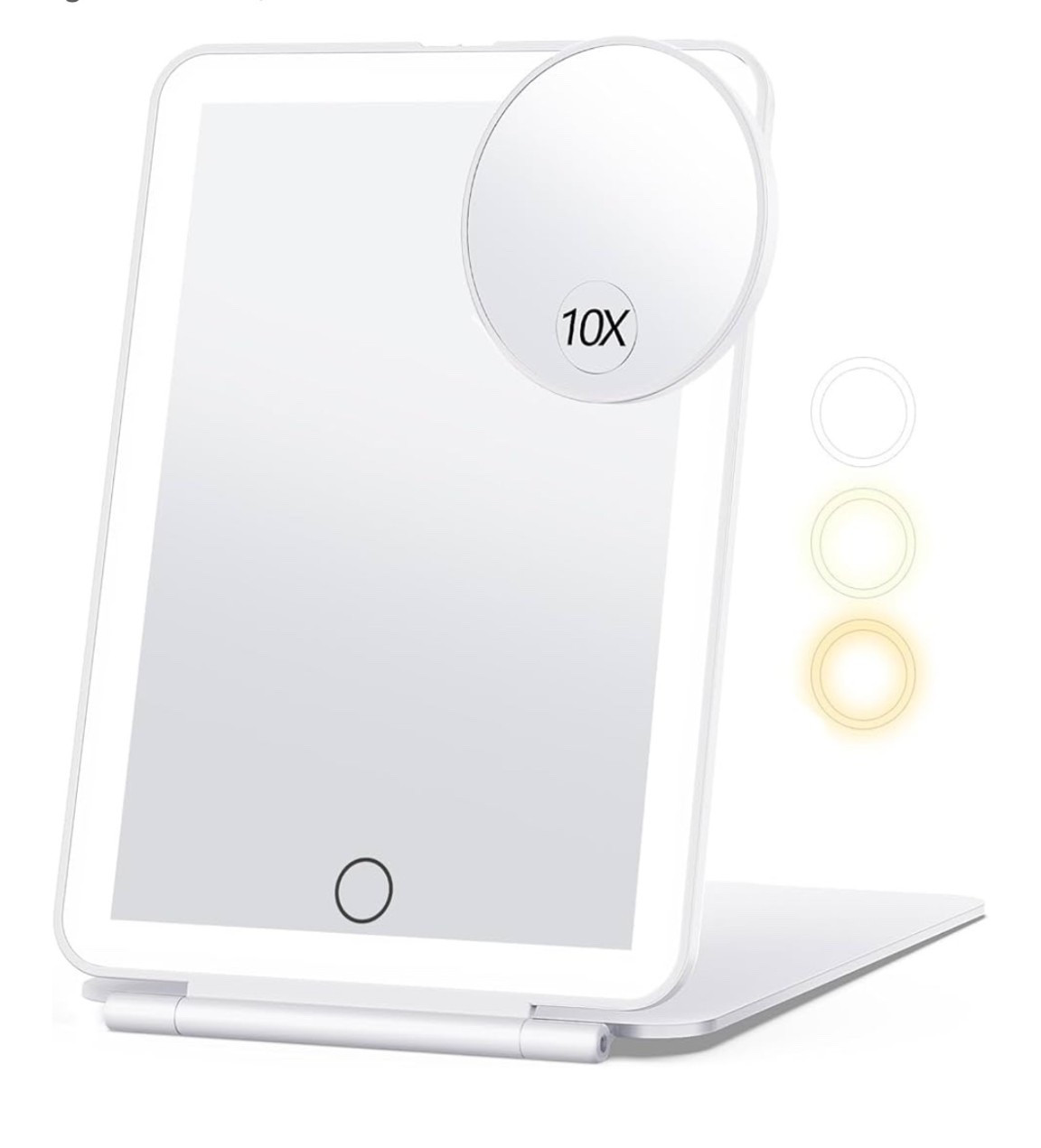 Rechargeable Makeup Mirror for Travel, Vanity Mirror with 80LEDs, 3 Color Light, 2000mAh Battery, Portable Ultra Slim Lighted Mirror, Travel Essential