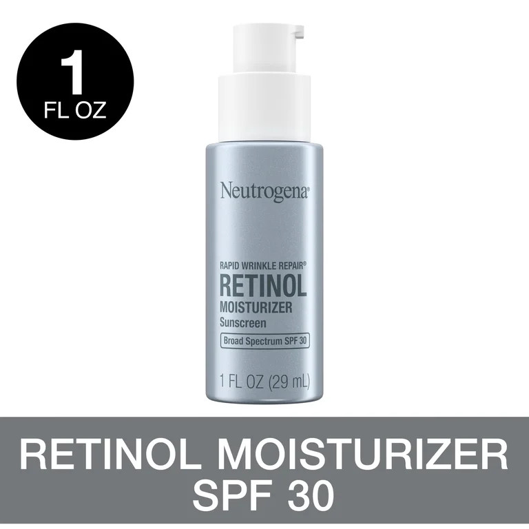 Neutrogena Rapid Repair Retinol Face Moisturizer with SPF 30, Wrinkle Cream, 1 oz | Walmart (US)