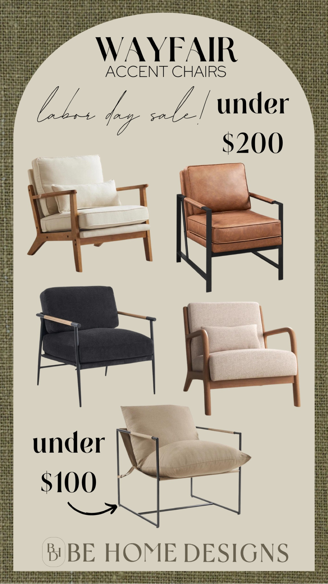Labor Day Sales are happening at Wayfair! These beautiful accent chairs are under $200 and I found one for under $100! Perfect for your living room. Affordable decor. 

#LTKFallSale #LTKSaleAlert #LTKHome