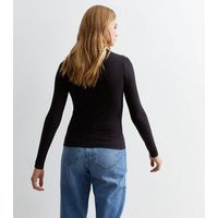 Black Ribbed Roll Neck Top New Look | New Look (UK)