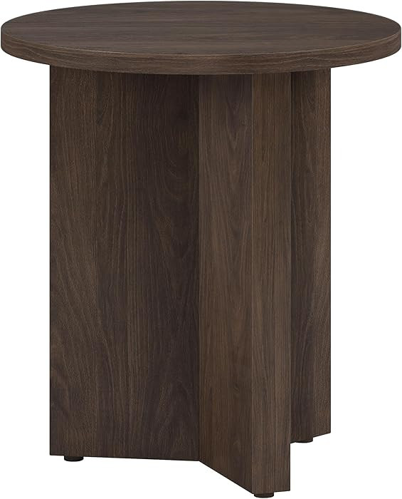 Henn&Hart 20" Scandinavian Round End Table, Side Table, Nightstand with X-Base for Living Room, O... | Amazon (US)