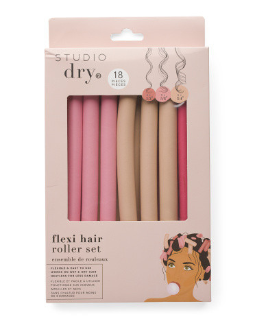 18Pc Flexi Rods Heatless Curling Set | TJ Maxx