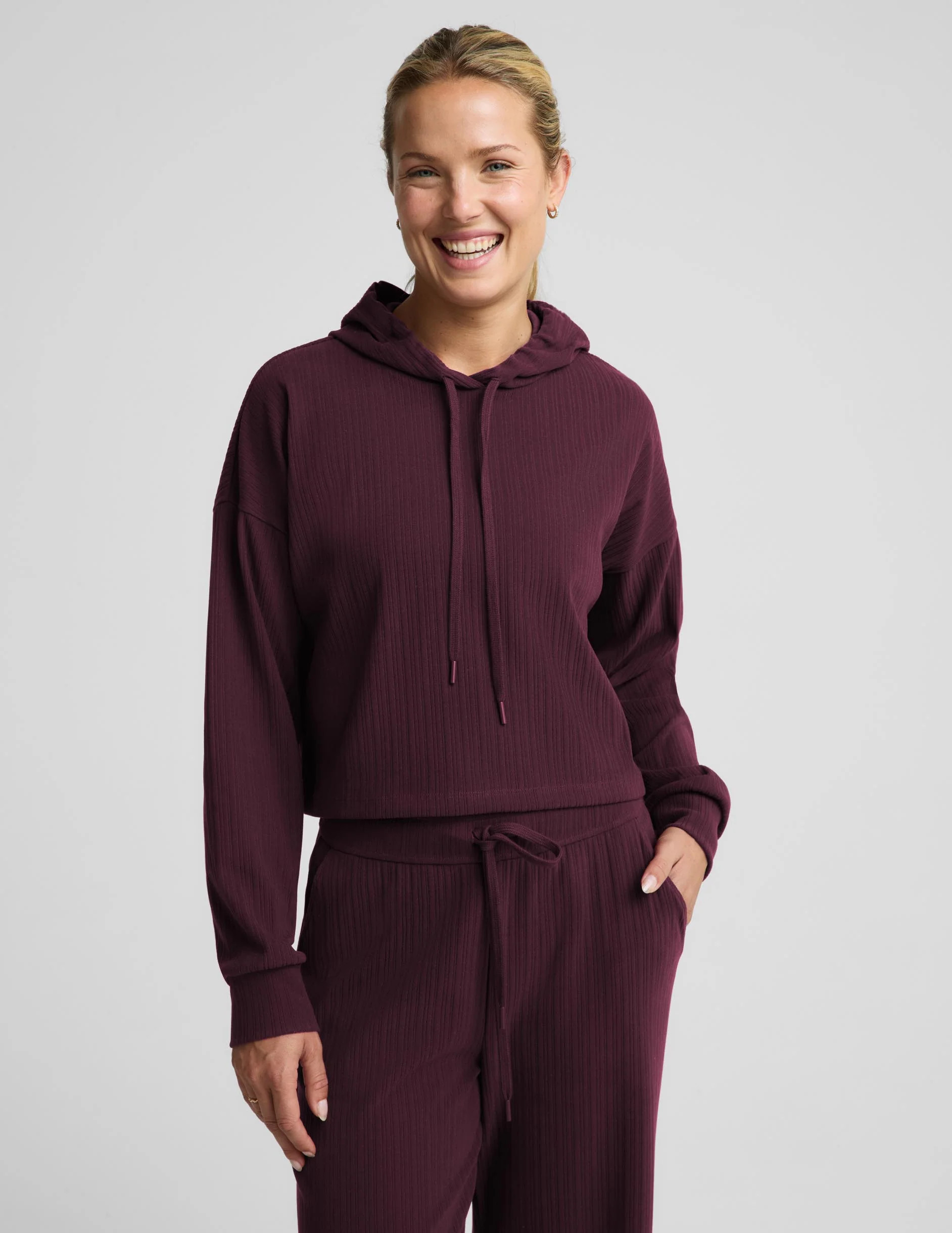 Breathe Easy Ribbed Hoodie | Beyond Yoga | Beyond Yoga