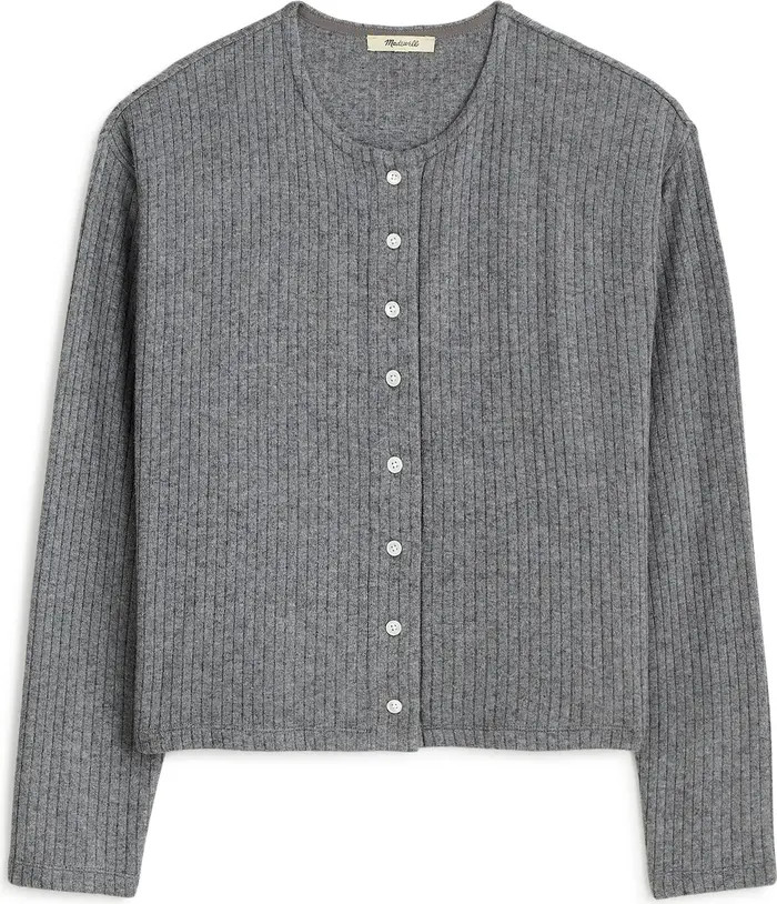 Relaxed Rib Button Front Cardigan | Nordstrom