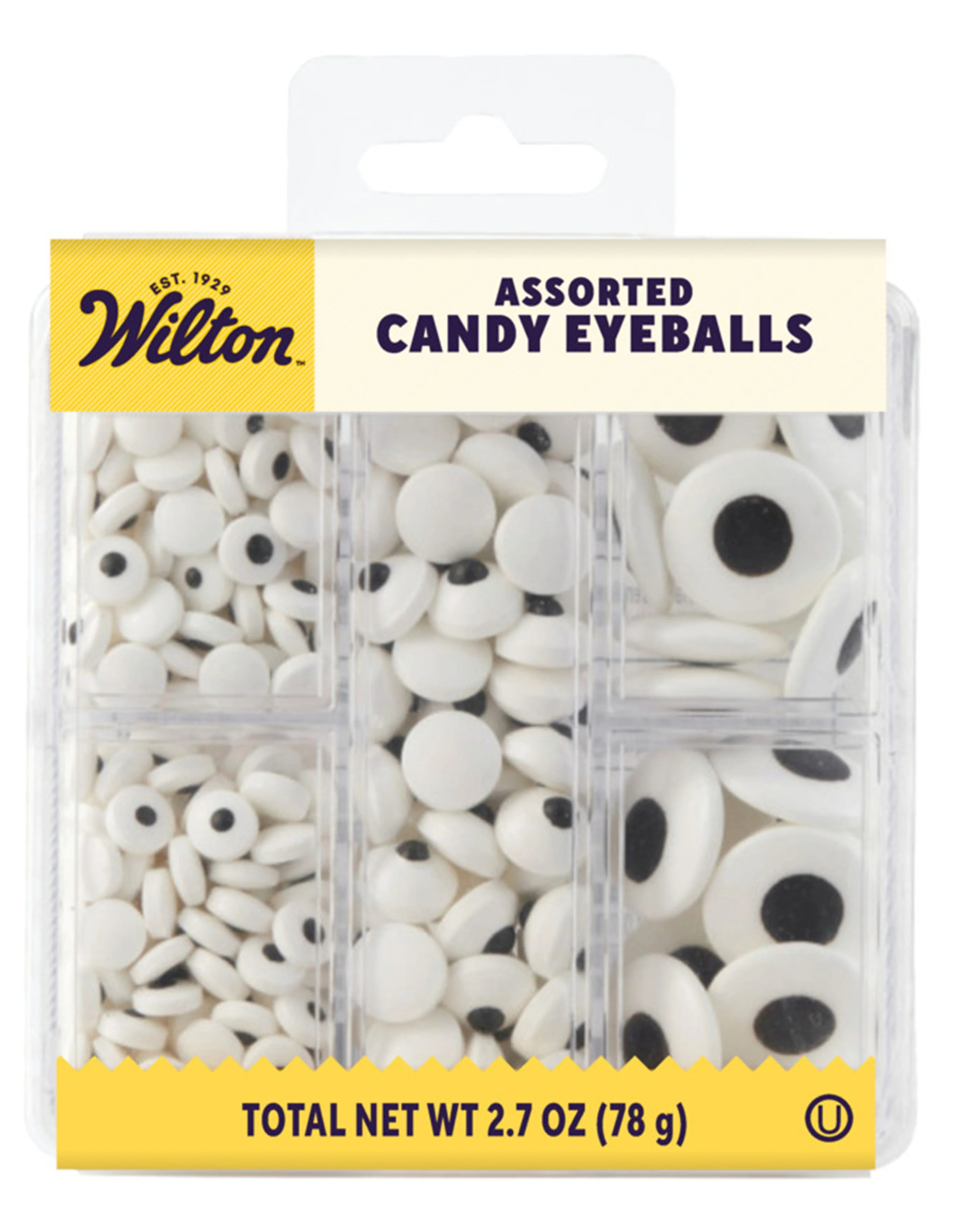 Wilton Edible Candy Eyeball Sprinkles Halloween Googly Eyes Black & White 2.75 oz. | Walmart (US)