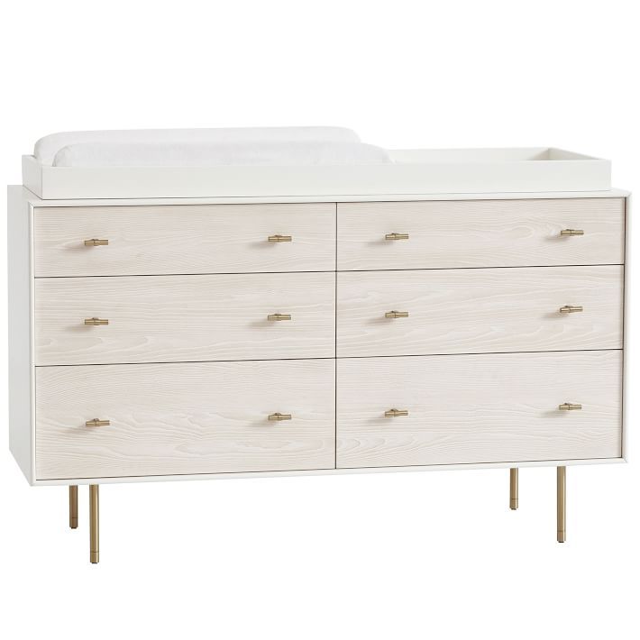 Modernist 6-Drawer Changing Table - White | West Elm (US)